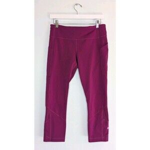 Lululemon Pants Womens 8 Pace Rival Crop Yoga Athletic Pocket Zip Activewear